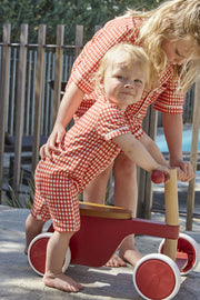 Homegrown | Gingham Romper | Red | Jack and Willow