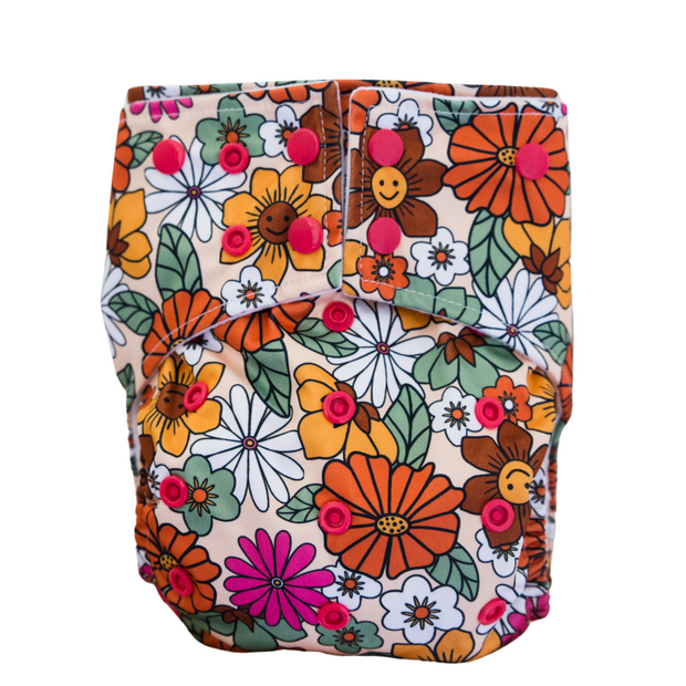 Modern Cloth Nappy | Summer Flower | Nappy Shell