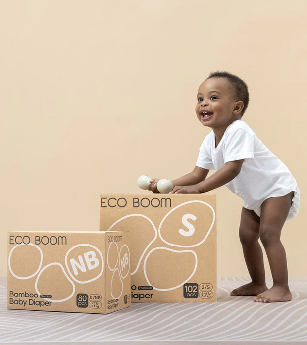 Panda Baby Supplies | Premium Bamboo Nappies | 40 piece box | NB