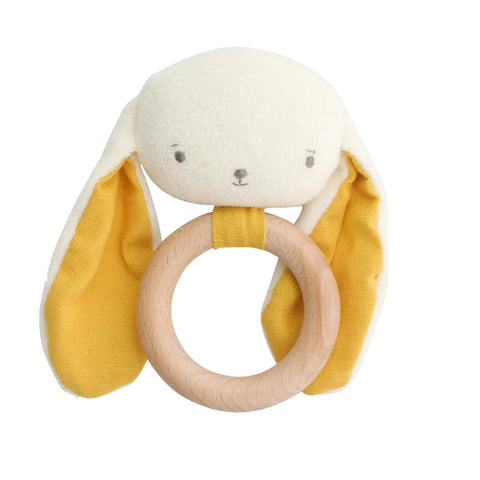Baby Bunny Teether Rattle - Butterscotch