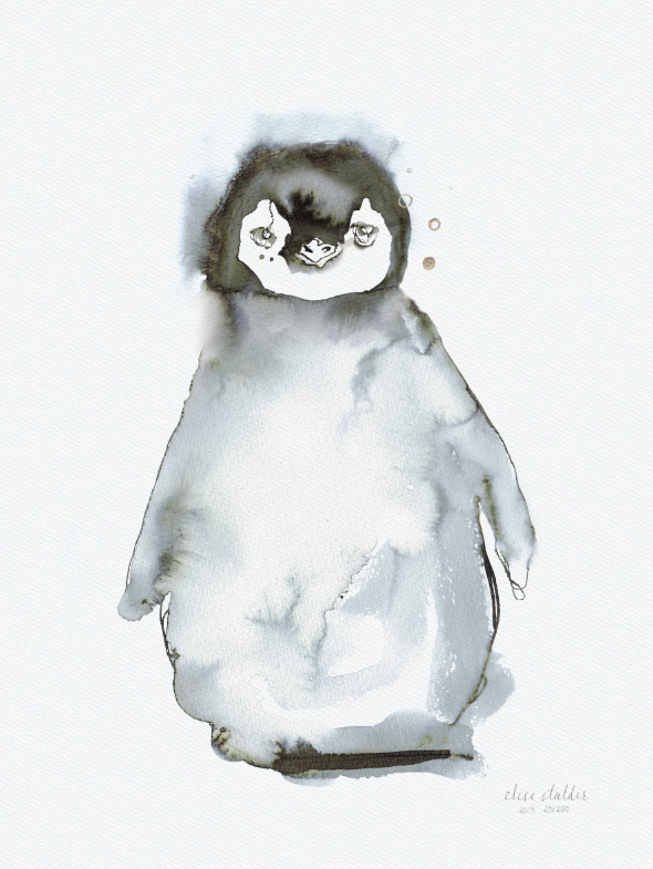Elise Stalder Watercolour Print - Penguin (Limited Edition)