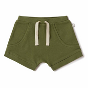 Snuggle Hunny Kids Organic Shorts  - Olive