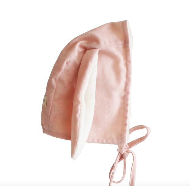 Alimrose Bonnet (3-9mth) Pink & Fleece
