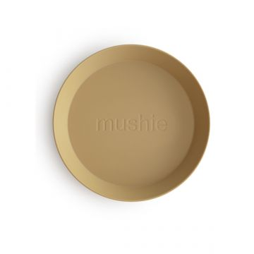Mushie Dinner Plate Round - Mustard (Set of 2)
